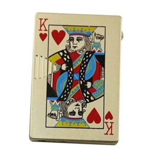 JPack Refillable Metal Slider Playing Card King/Badshah Print Windproof Jet Flame Pocket Lighter Cigarette Lighter