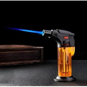 JPack Stylish Butane Lighter Sharp Small Jet Flame Refillable Cigarette Lighter Variation (Jet Flame Torch Barbeque) Multicolour