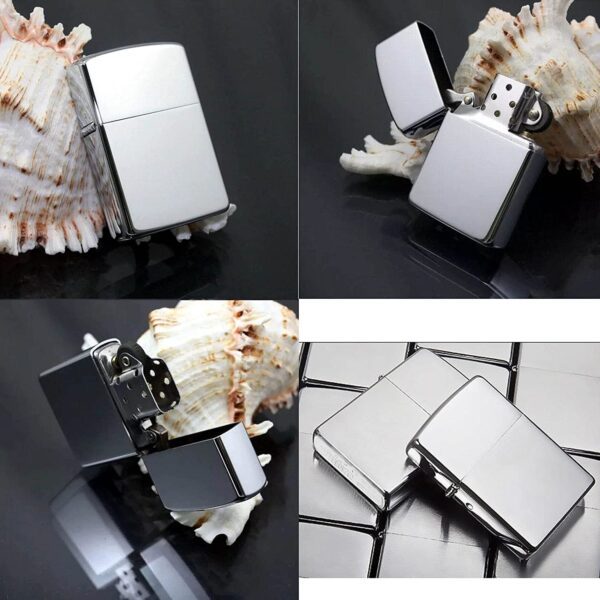 JPack Metal Earth Refillable Small Pocket Lighter Cigarette Lighter- Silver - Image 3