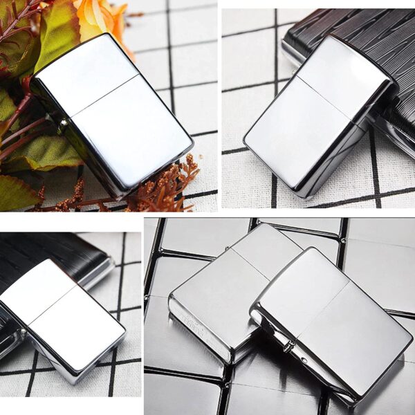 JPack Metal Earth Refillable Small Pocket Lighter Cigarette Lighter- Silver - Image 4