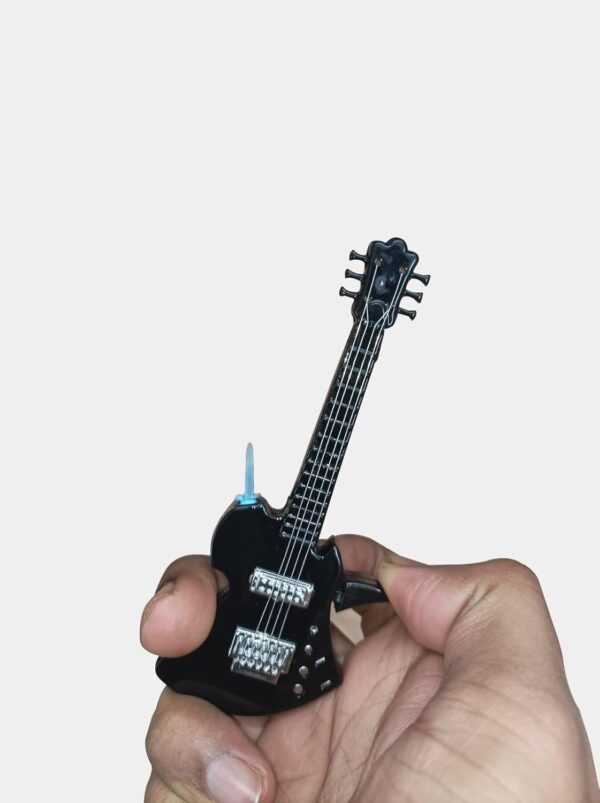 JPack Guitar-Shaped Jet Flame Lighter – Windproof, Refillable Butane Lighter with Adjustable Flame Slim Design Pocket Lighter - Image 5