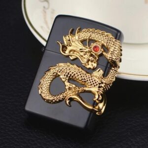 JPack Snake Dragon Shape Stylish Look Antique Cigarette Lighter Metal Body Cigar Gas Lighter