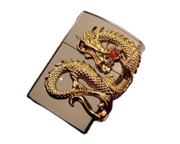 JPack Snake Dragon Shape Stylish Look Antique Cigarette Lighter Metal Body Cigar Gas Lighter - Image 4