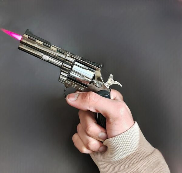 JPack Classic Gun Shape Lighter with Red Flame - Image 6