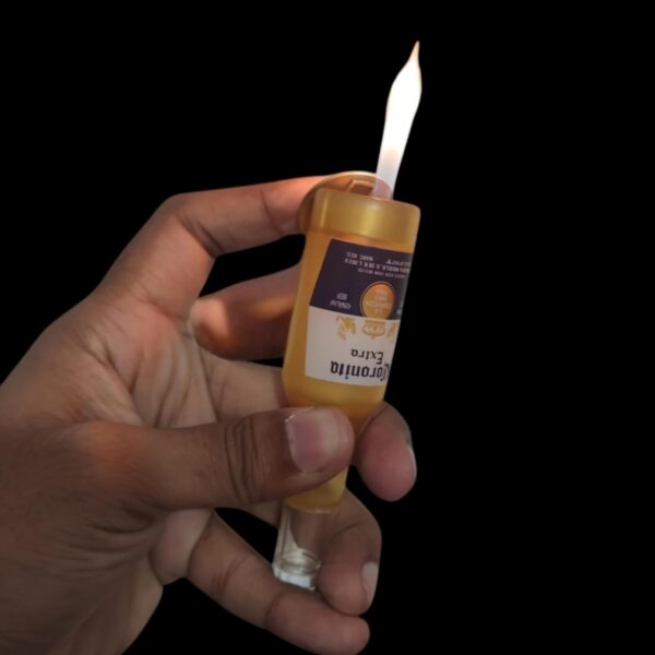 JPack Whiskey Inspired Lighter Bottle Design, Sleek and Refillable Pocket Lighter (Yellow Coronita)
