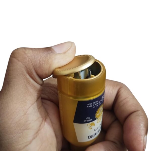 JPack Whiskey Inspired Lighter Bottle Design, Sleek and Refillable Pocket Lighter (Yellow Coronita) - Image 4