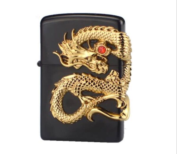 JPack Snake Dragon Shape Stylish Look Antique Cigarette Lighter Metal Body Cigar Gas Lighter - Image 2