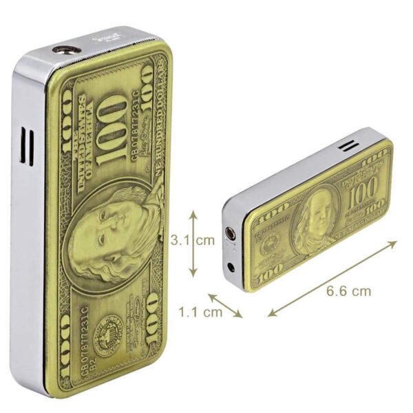 JPack US Dollar Zinc Alloy Stylish Butane Sharp Small Jet Flame Refillable Cigarette Lighter - Image 3
