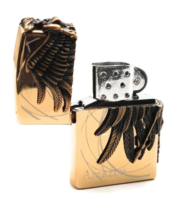 JPack Angel Design Refillable Cigarette Pocket Lighter Classic Flame Stylish Look Antique Lighter - Image 6