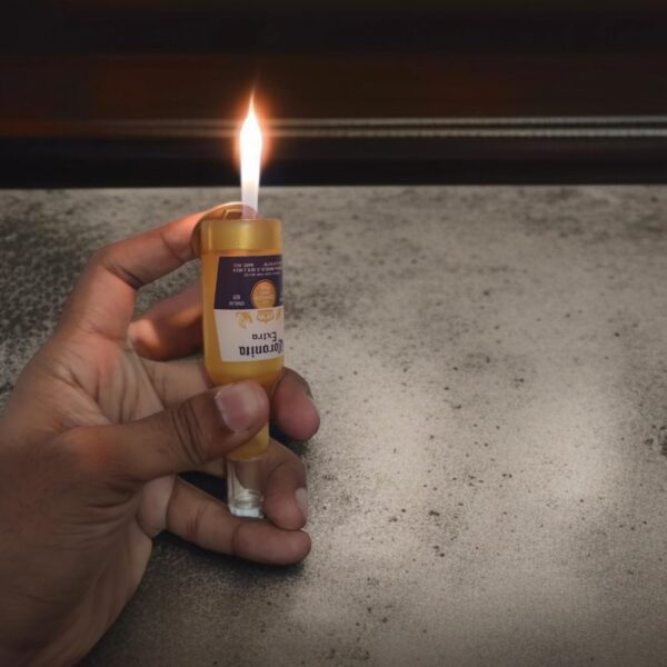 JPack Whiskey Inspired Lighter Bottle Design, Sleek and Refillable Pocket Lighter (Yellow Coronita) - Image 5