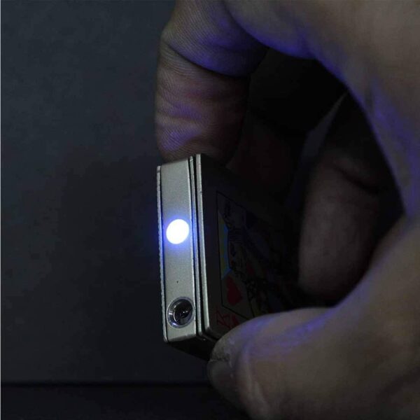 JPack Refillable Metal Slider Playing Card King/Badshah Print Windproof Jet Flame Pocket Lighter Cigarette Lighter - Image 3