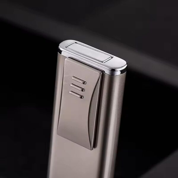 JPack Metal Windproof Cigar Cigarette Lighter, Refillable Pocket Lighter with Slideable Button (Black) - Image 3