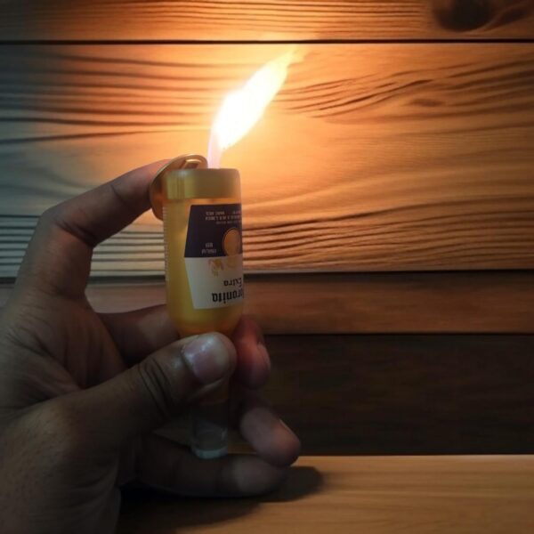 JPack Whiskey Inspired Lighter Bottle Design, Sleek and Refillable Pocket Lighter (Yellow Coronita) - Image 3