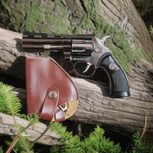 JPack Classic Gun Shape Lighter with Red Flame - Unique Design, Windproof, Refillable, Ideal for Outdoor Use